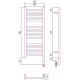 Сунержа Модус 3.0 Полотенцесушитель электрический 30x80h, прав., цвет: белый 12-5701-8030
