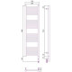 Сунержа Модус 3.0 Полотенцесушитель электрический 30x120h, прав., цвет: без покрытия 00-5701-1230