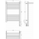 Сунержа Богема 3.0 с 1 полкой Полотенцесушитель электр. 43,2x72,4h см, прав., без покр. 00-5807-6040