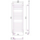 Сунержа Центурион 2.0 Полотенцесушитель электрический 40x120h, лев., цвет: мат. черный 31-5602-1240