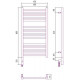 Сунержа Модус 3.0 Полотенцесушитель электрический 40x80h, лев., цвет: мат. белый 30-5700-8040