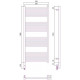 Сунержа Модус 3.0 Полотенцесушитель электрический 50x120h, лев., цвет: мат. черный 31-5700-1250