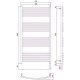 Сунержа Богема 3.0 Полотенцесушитель электрический 60x120h, прав., цвет: мат. белый 30-5803-1260