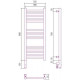 Сунержа Богема 3.0 Полотенцесушитель электрический 30x80h, лев., цвет: без покрытия 00-5804-8030