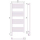 Сунержа Богема 3.0 Полотенцесушитель электрический 50x120h, лев., цвет: мат. черный 31-5804-1250