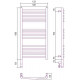 Сунержа Богема 3.0 Полотенцесушитель электрический 40x80h, лев., цвет: золото 03-5802-8040