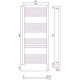 Сунержа Богема 3.0 Полотенцесушитель электр. 50x120h, прав., цвет: состар. латунь 051-5805-1250