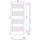 Сунержа Богема 3.0 Полотенцесушитель электрический 50x120h, прав., цвет: мат. черный 31-5803-1250