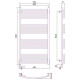Сунержа Аркус 2.0 Полотенцесушитель электрический 60x120h, лев., цвет: мат. черный 31-5604-1260