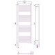 Сунержа Модус 3.0 Полотенцесушитель электрический 40x120h, лев., цвет: состар. латунь 051-5700-1240