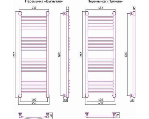 Сунержа Богема  Полотенцесушитель водяной 40x120h, цвет: без покрытия 00-0221-1240