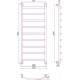 Сунержа Галант  Полотенцесушитель водяной 50x120h, цвет: без покрытия 00-0200-1250