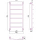 Сунержа Галант  Полотенцесушитель водяной 40x80h, цвет: без покрытия 00-0200-8040