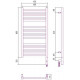 Сунержа Модус 3.0 Полотенцесушитель электрический 40x80h, прав., цвет: мат. белый 30-5701-8040