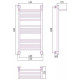 Сунержа Богема  с 1 полкой Полотенцесушитель водяной 40x80h, цвет: без покрытия 00-0223-8040