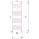Сунержа Богема  Полотенцесушитель водяной 40x120h, цвет: матовый белый 30-0220-1240