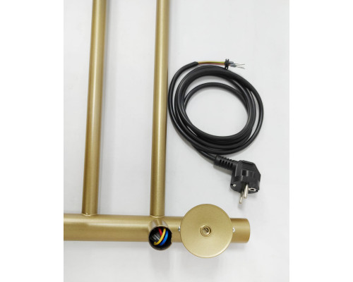 Полотенцесушитель электрический с/т COMFYSAN Luce EC-10 100/50 с полкой, MAT GOLD RAL