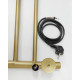 Полотенцесушитель электрический с/т COMFYSAN Luce EC-10 100/50 с полкой, MAT GOLD RAL