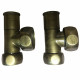 ВЕНТИЛЬ ЗАПОРНЫЙ УГЛОВОЙ КОЛП  3/4' x 1/2'  г/ш  8202-1SCH0405/2С, с отраж.(ZZ-4701, ZZ-4703) бронза