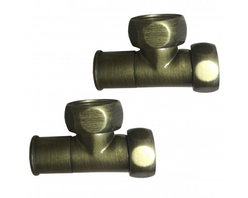 ВЕНТИЛЬ ЗАПОРНЫЙ УГЛОВОЙ КОЛП  3/4' x 1/2'  г/ш  8202-1SCH0405/2С, с отраж.(ZZ-4701, ZZ-4703) бронза