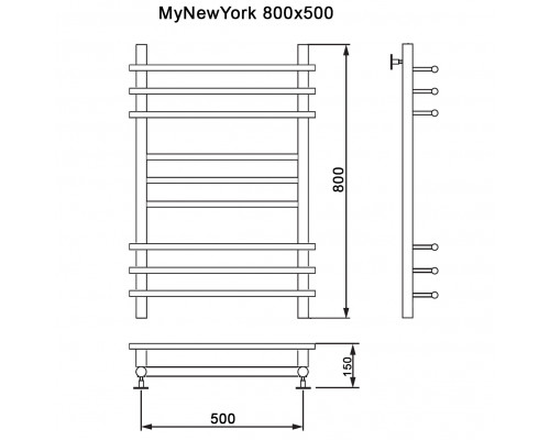 Полотенцесушитель MYFREA My New York 80/50