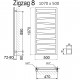 Полотенцесушитель Terma ZIGZAG 1070/500 RAL9005 черный матовый
