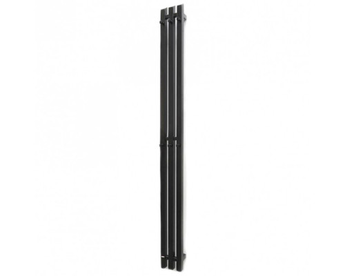 Полотенцесушитель ГРОТА CORSA 130/1200 RAL9005 черный матовый с крючками