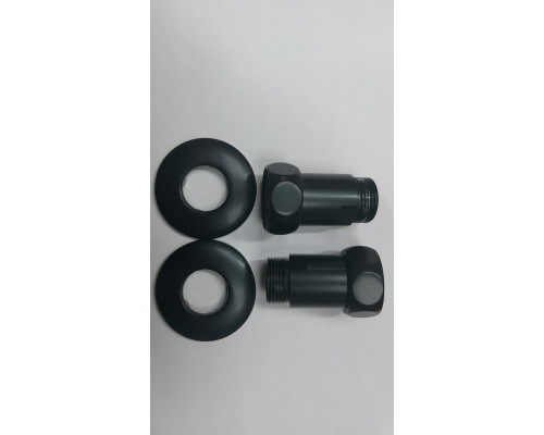 Американка для полотенцесушителя  прям 1' x 3/4'  г/ш  731SCH1005 RAL9005 черная матовая (НИКА)