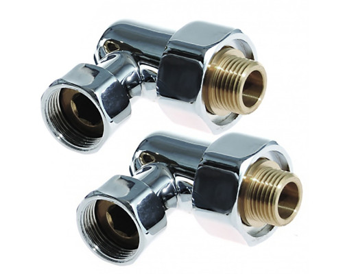 Американка для полотенцесушителя  угл 3/4' x 1/2'  г/ш  (НИКА) SMT747/2SCH0504(S2) со сгоном хром*