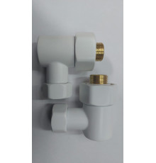 Американка для полотенцесушителя  угл 3/4' x 1/2'  г/ш  (НИКА) SMT747/2SCH0504 белая*