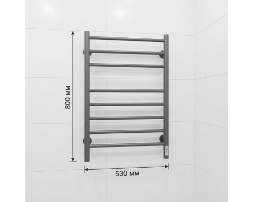 Полотенцесушитель Электрич. с/т GROIS Laura GR-132 500x 800 П8 gray U