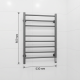 Полотенцесушитель Электрич. с/т GROIS Laura GR-132 500x 800 П8 gray U